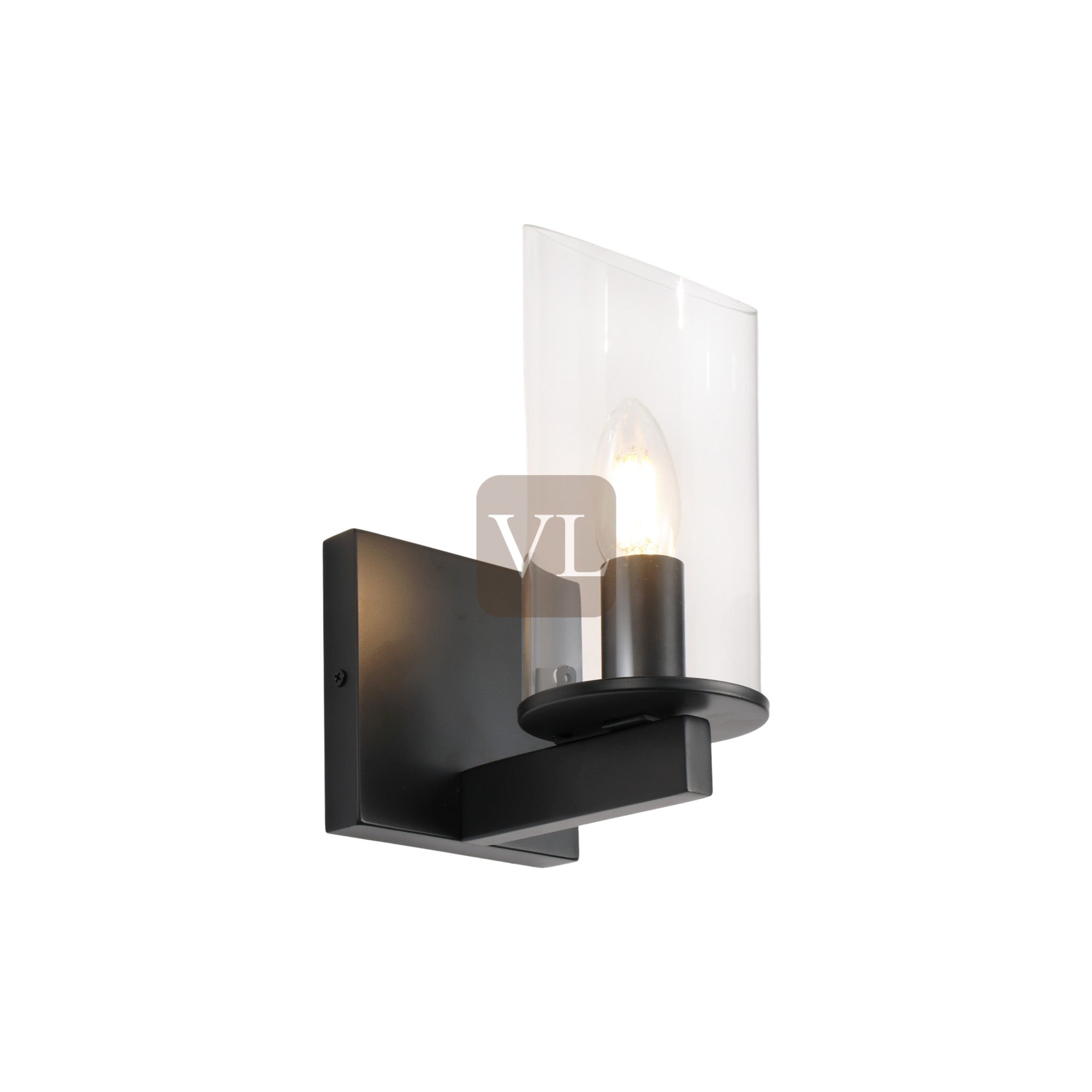 Modern Metal & Glass Wall Sconc