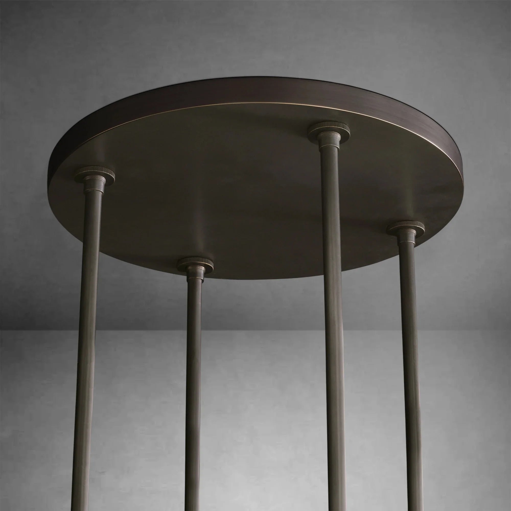 Ravel Round Milk Glass Chandelier – Handcrafted Steel & Brass Lighting