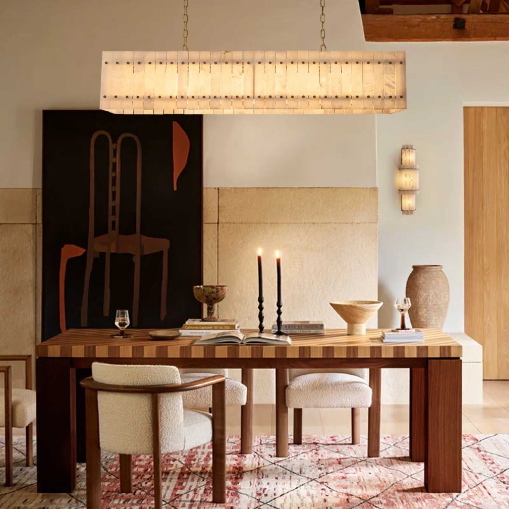 Marcus Alabaster Linear Chandelier