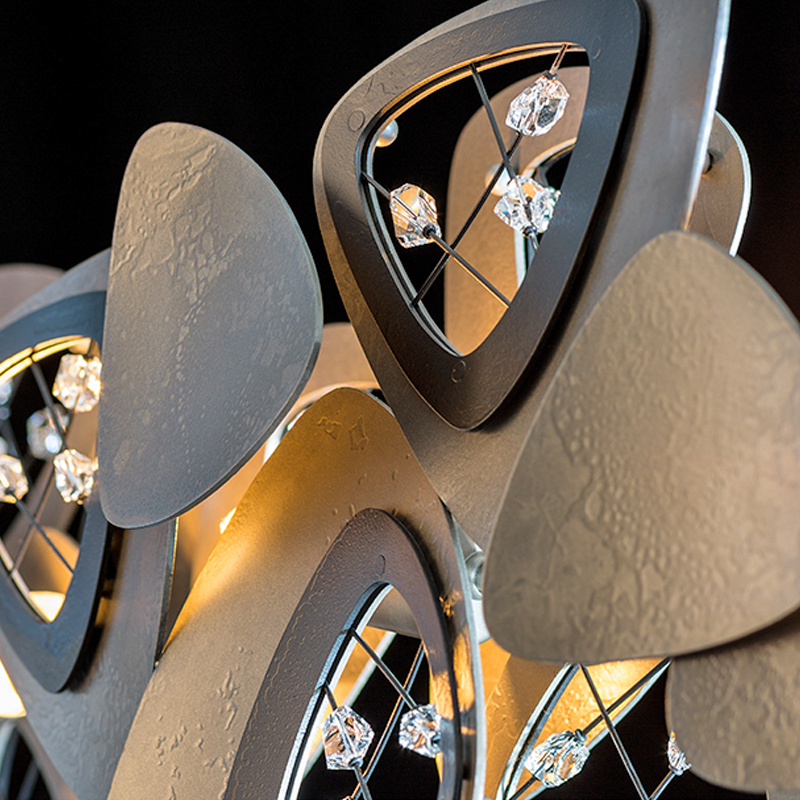 Contemporary Stainless Steel Linear Chandelier