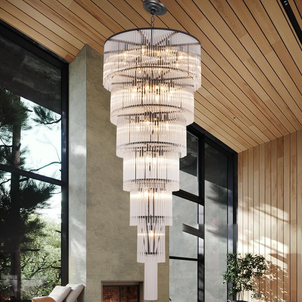 Extra Large Long Brass Chandelier