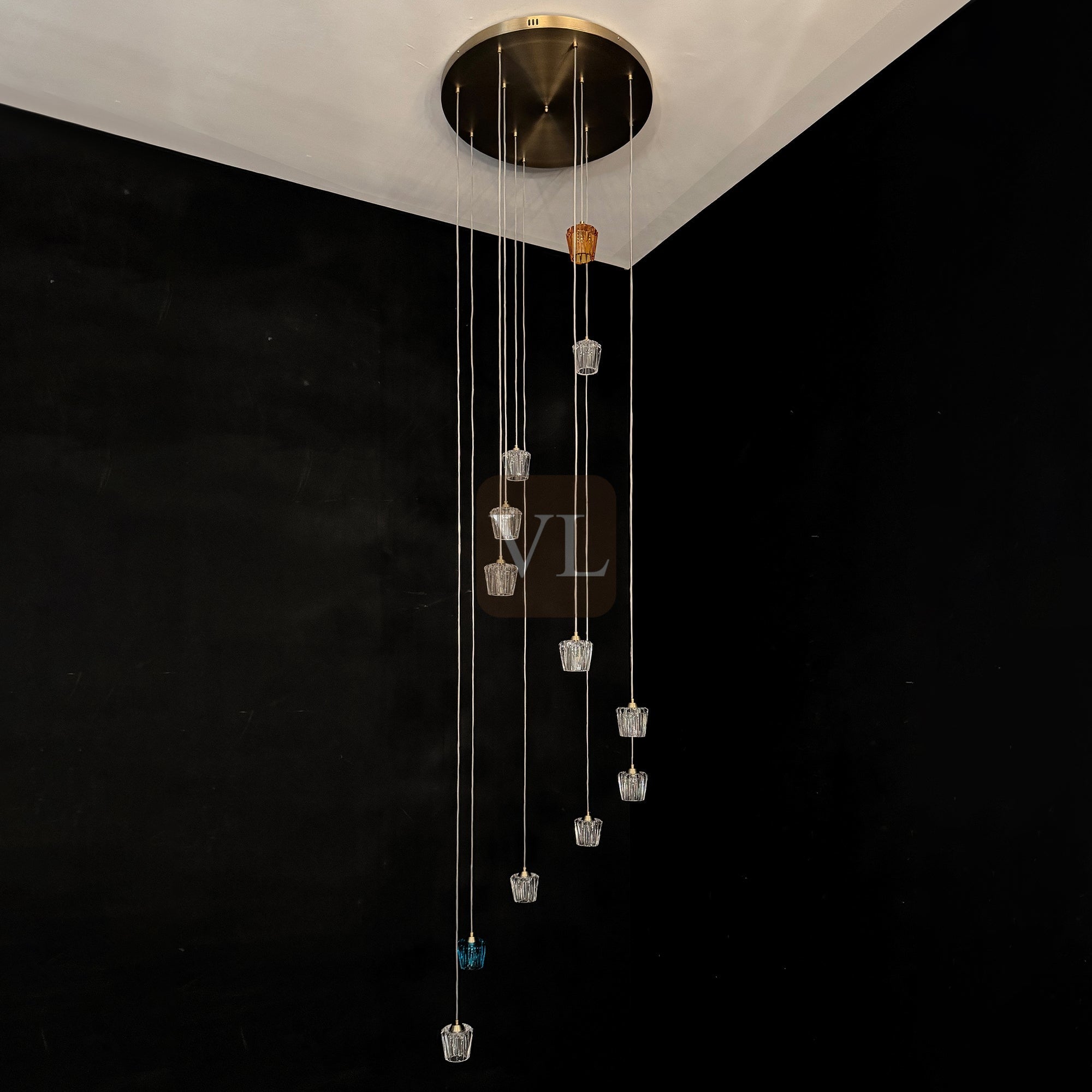 K9 Crystal Cup LED Pendant & Wall Light Collection