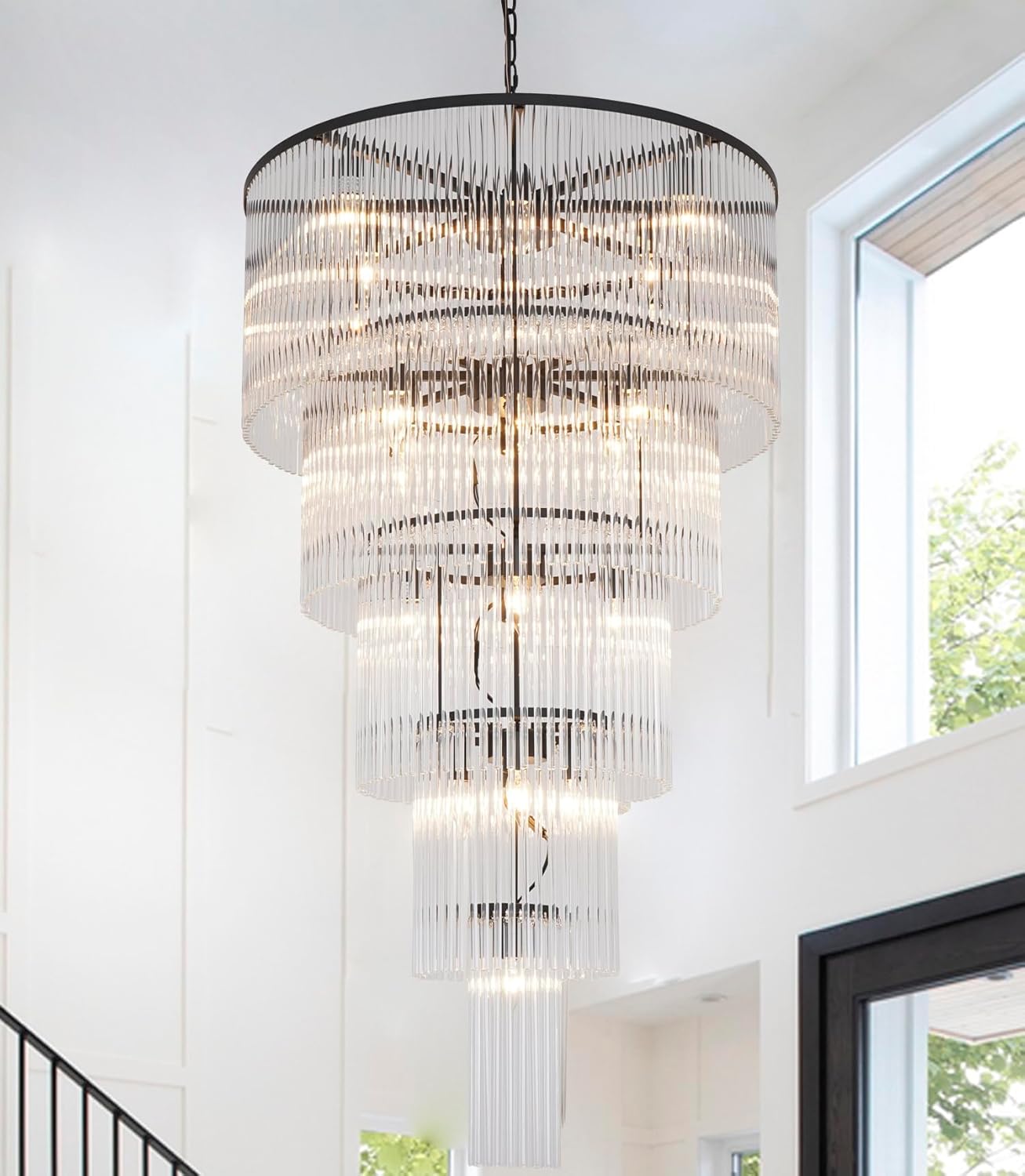 Extra Large Long Brass Chandelier