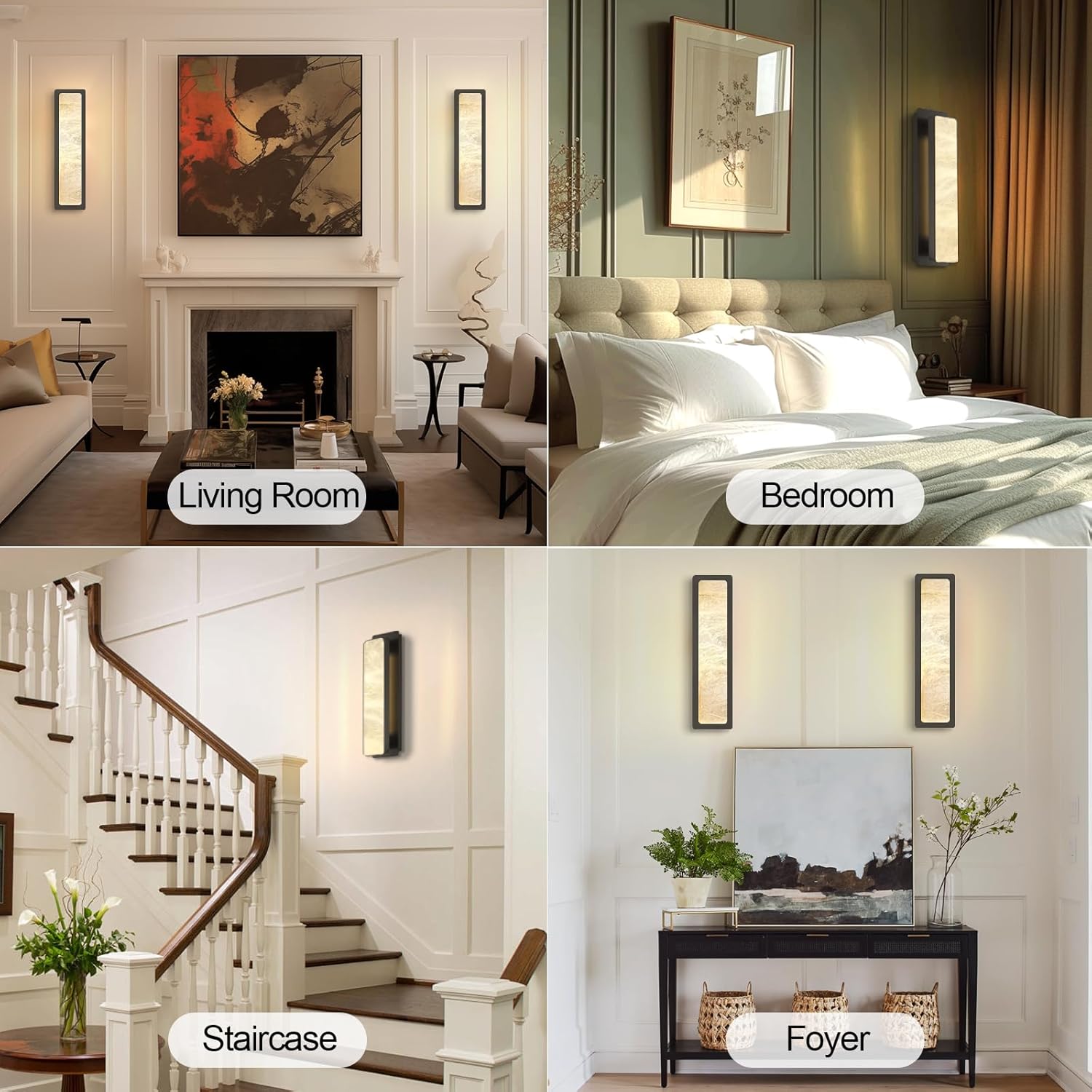 Elegant Montreux AlabasterMarble Wall Lamp with LED