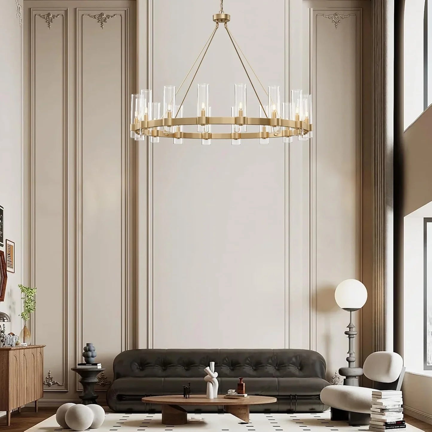 Ravion Glass Round Chandelier