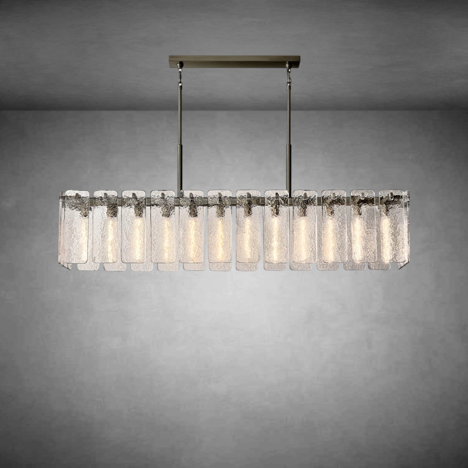 Calamette Glass Rectangular Chandelier