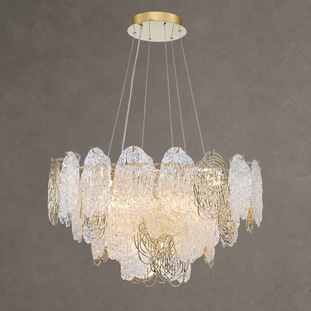 Filo Artisan Glass Round Chandelier