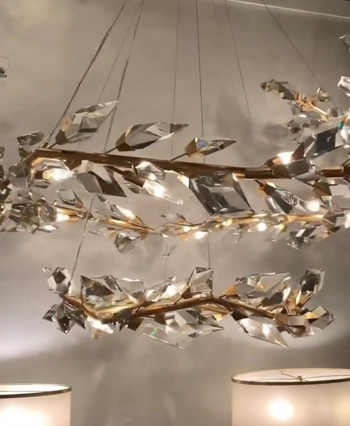Art Handcrafted 1/2/3-tier Diamond-cut Crystal Chandelier