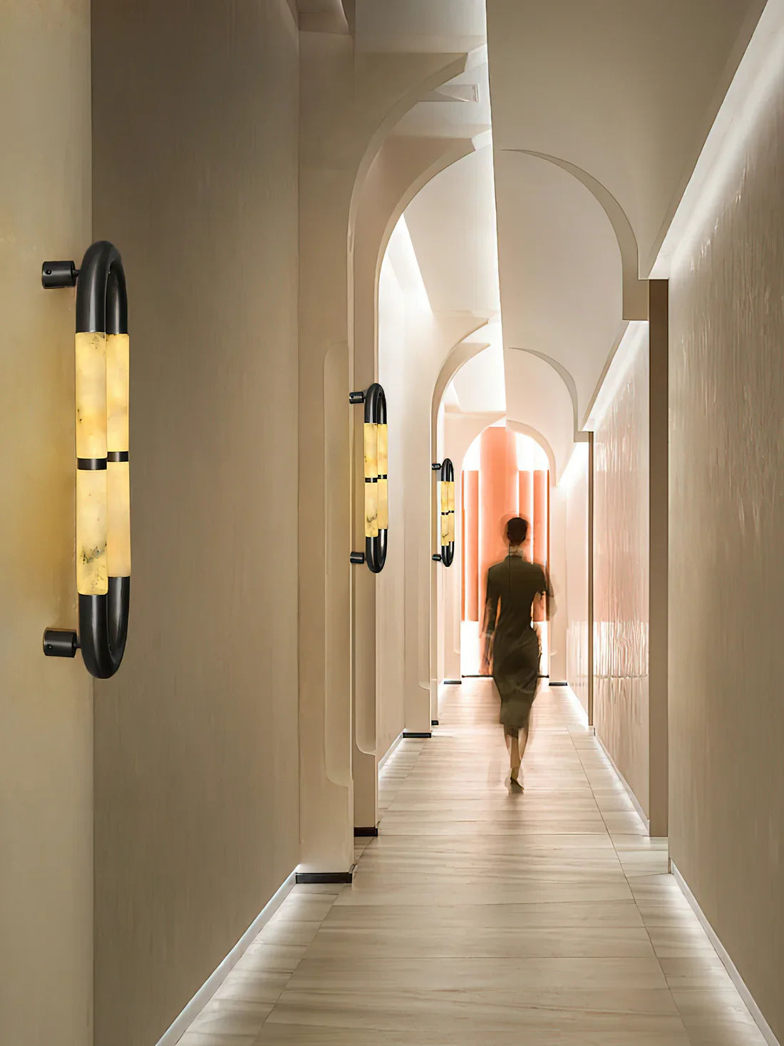 Alabaster Tube Wall Sconce