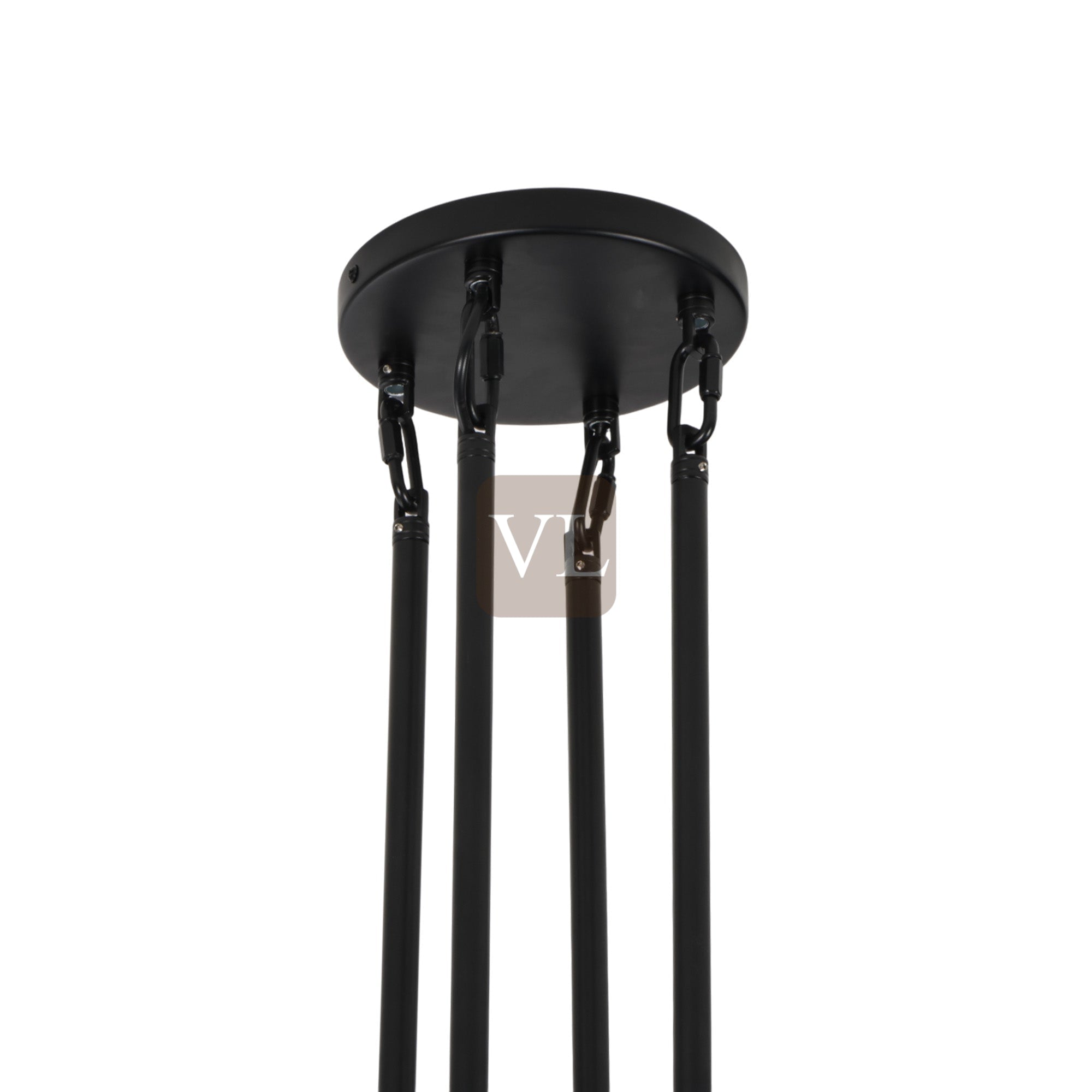 Modern Frame Glass Shade Chandelier