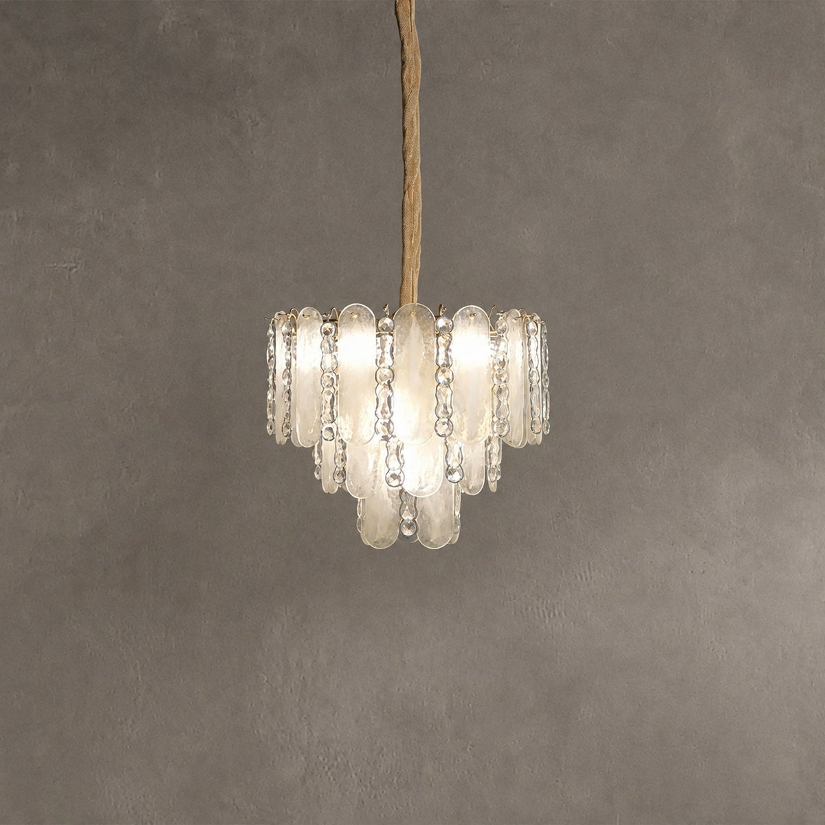 Modern Feather Crystal Chandelier Set in Chrome/Gold Finish for High/Low-ceiling