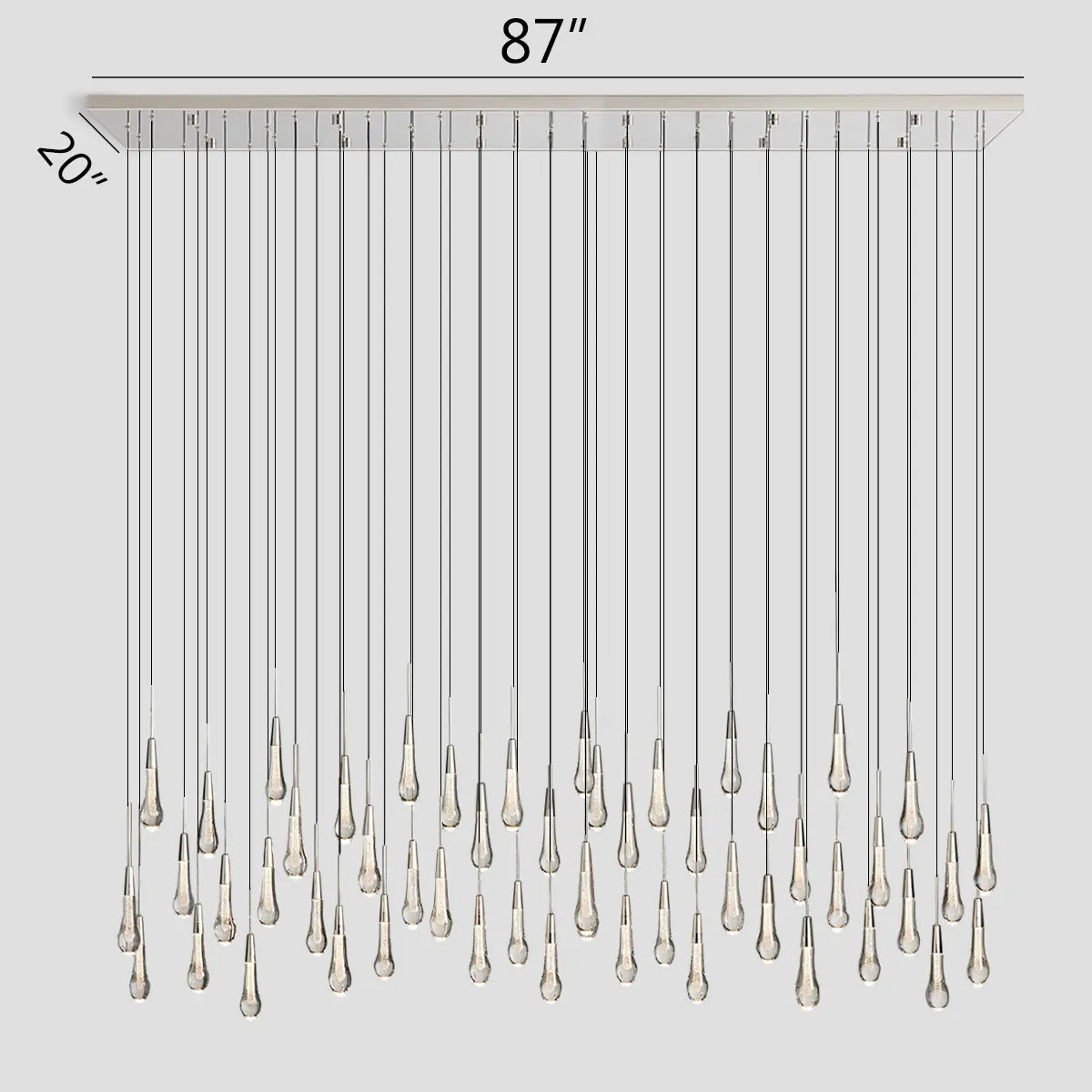 Soltaire Linear Chandelier 37"50"70"87"120"