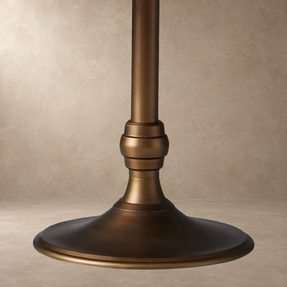 Round Bistro Table with Cast Iron Base