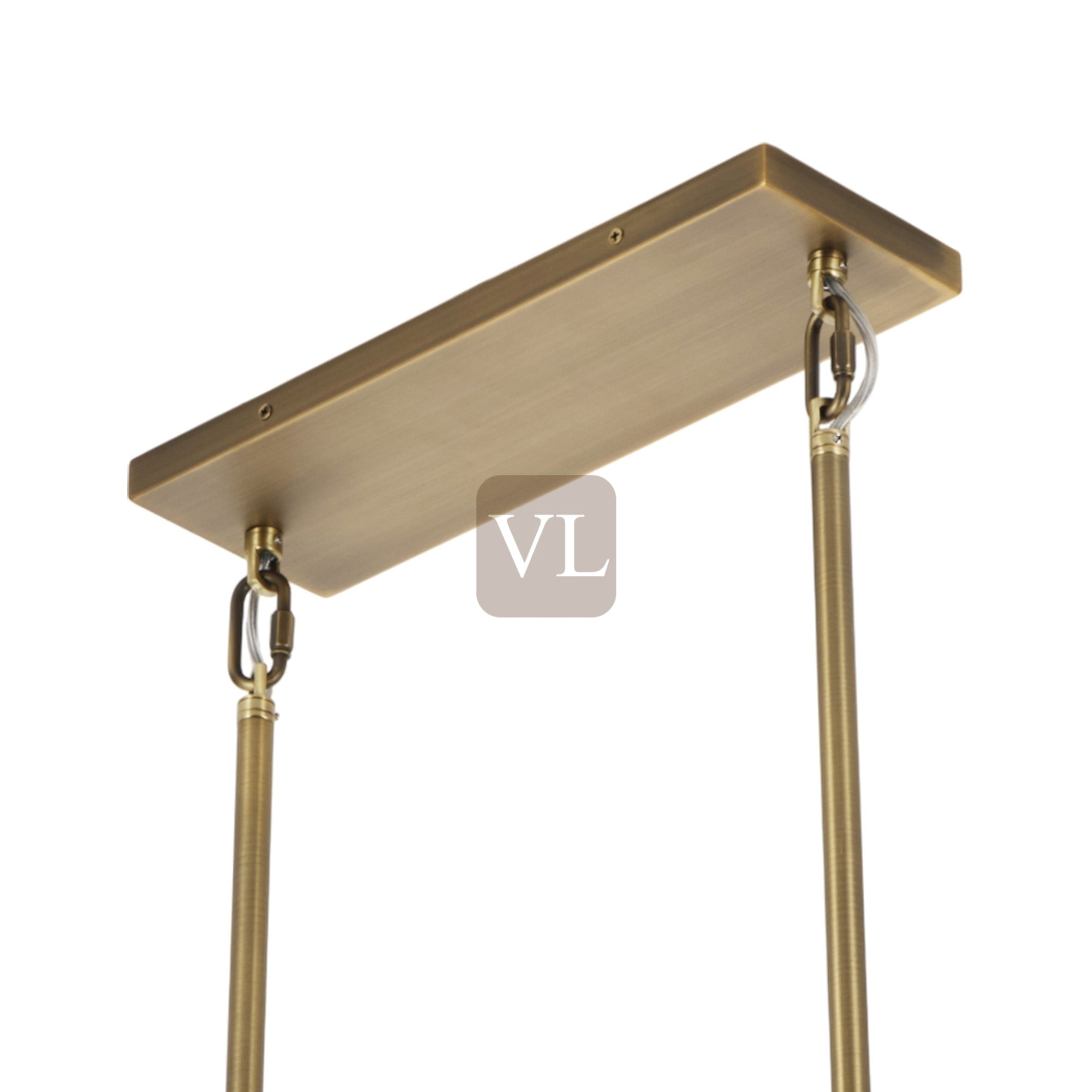 Modern Frame Glass Shade Chandelier