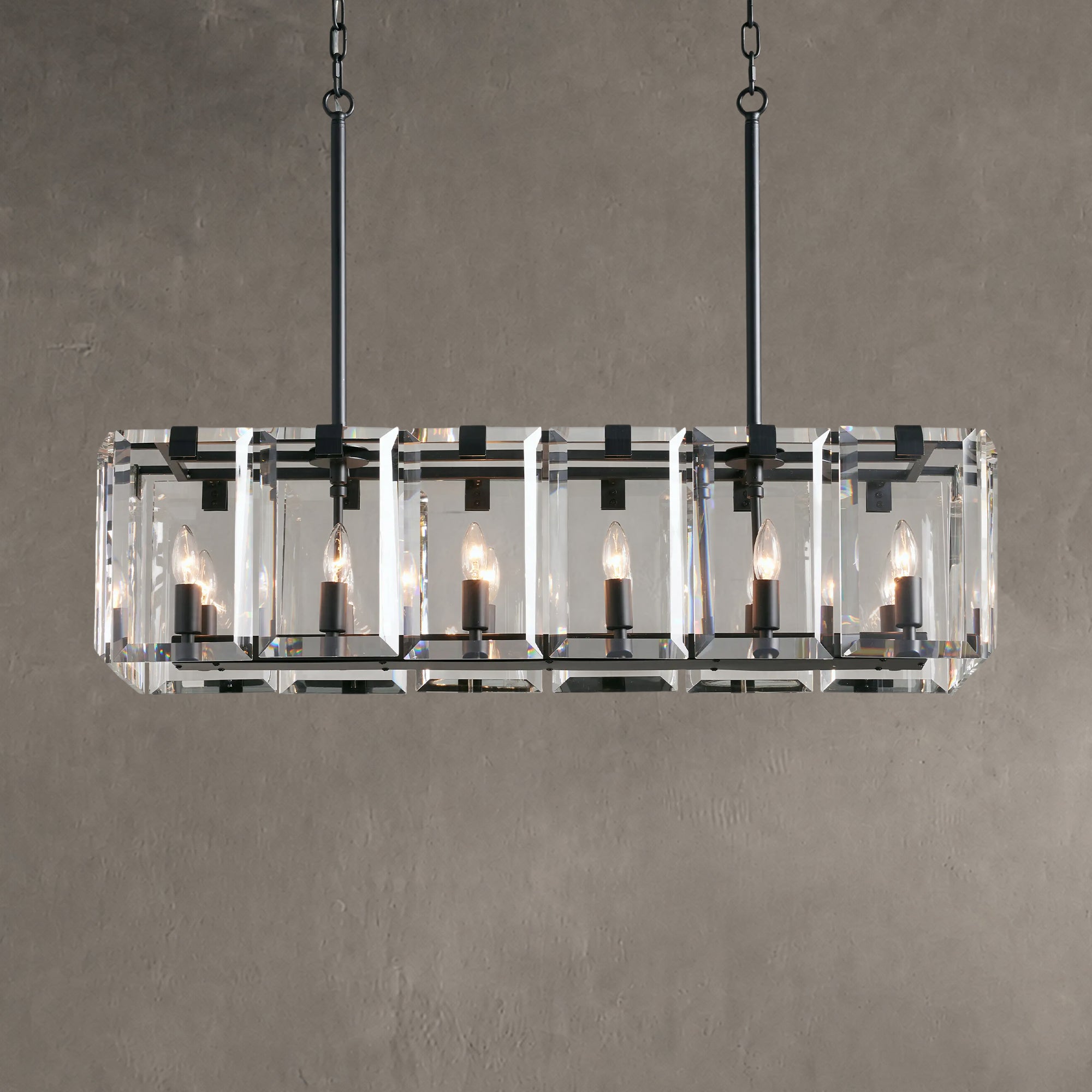 Amaya Rectangular Chandelier 12/16 Light