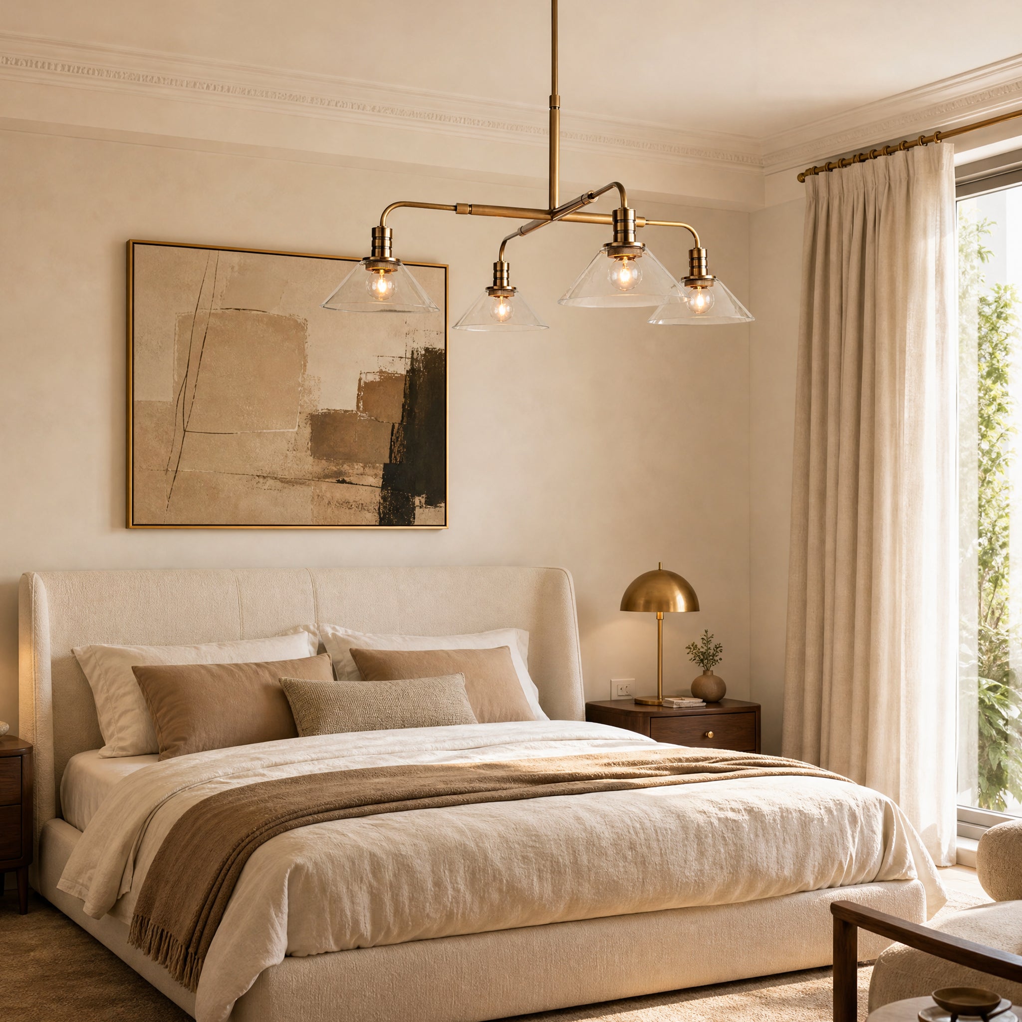 Torvane Glass Round Chandelier 30'' 52''