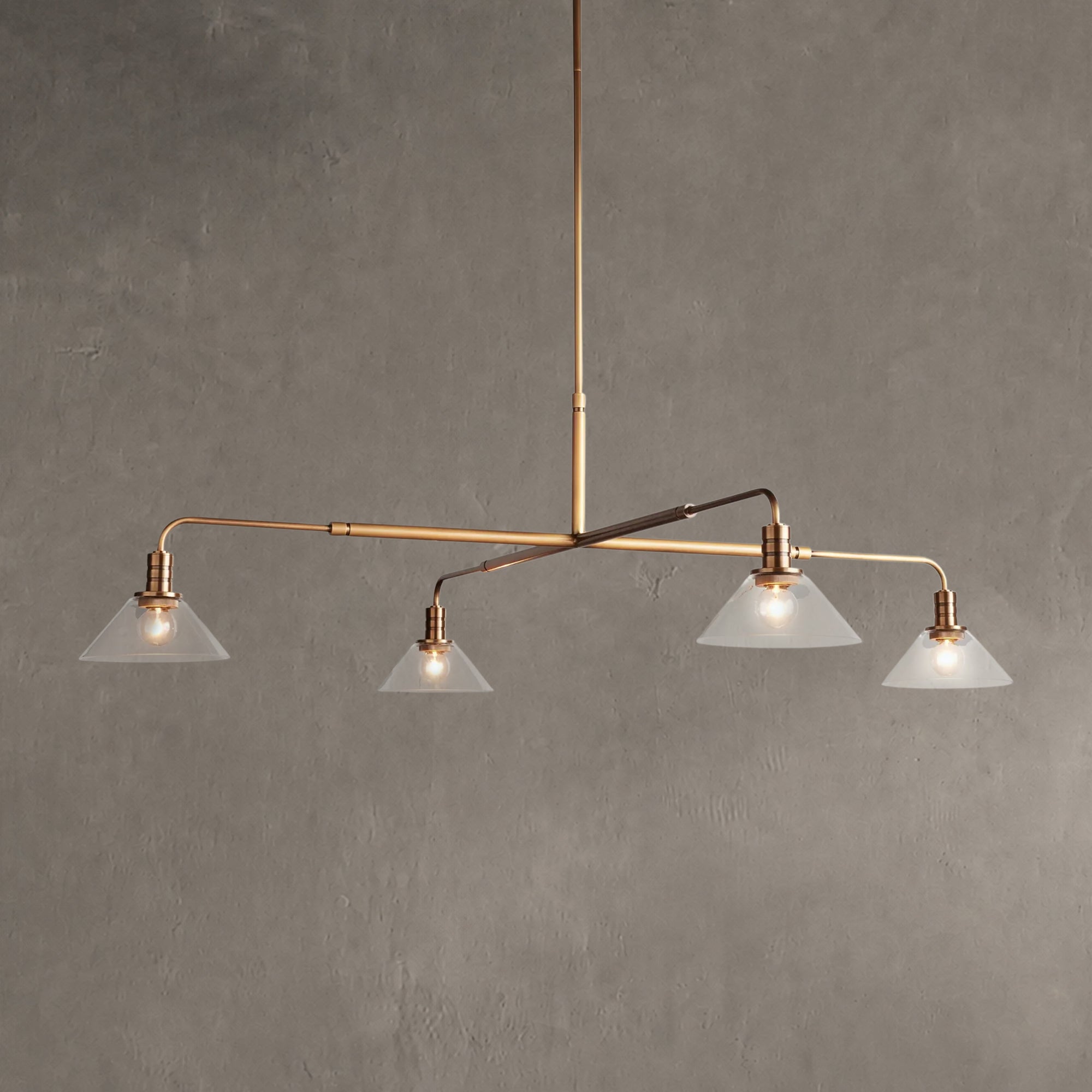 Theron Glass Round Chandelier 30'' 52''