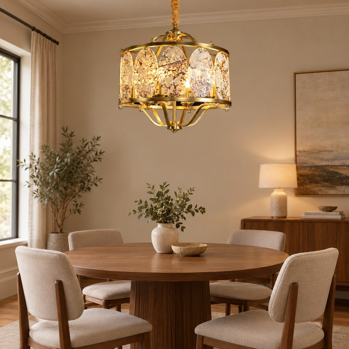 Vintage Lantern Luxury Stone Chandelier