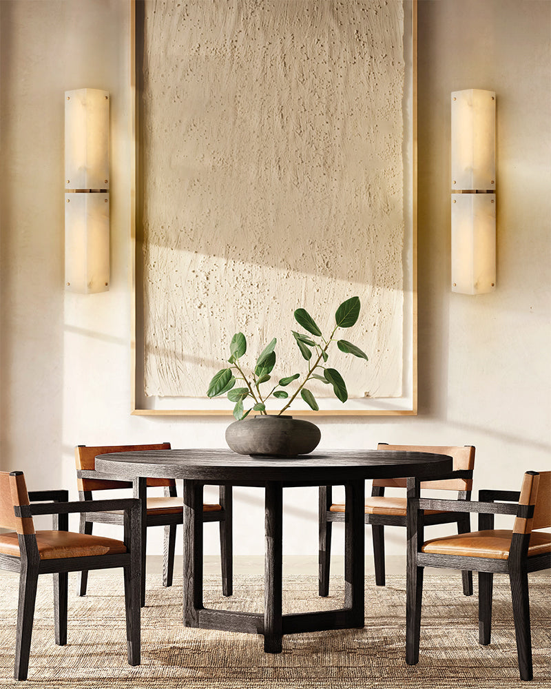 Reynard Alabaster Grand Wall Sconce Light Fixture 13"H 25"H