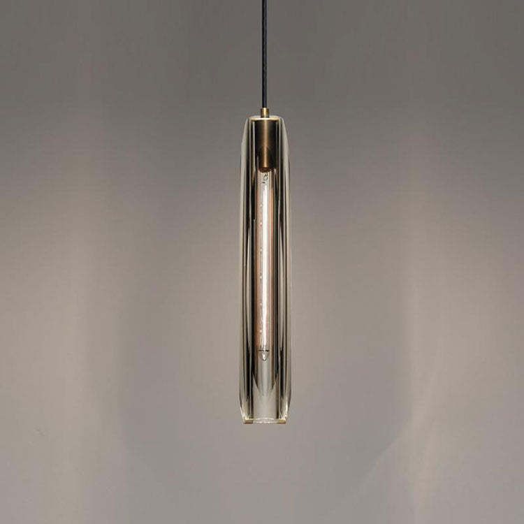 Audrey Crystal Pendant Light with Hand‑Polished Brass Finish