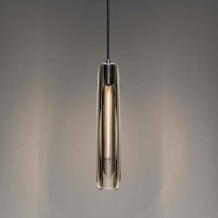 Audrey Crystal Pendant Light with Hand‑Polished Brass Finish