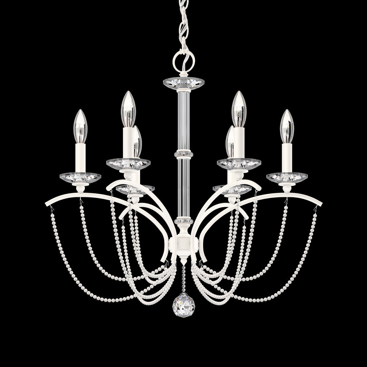 Priscilla Crystal Candlestick Chandelier 23"