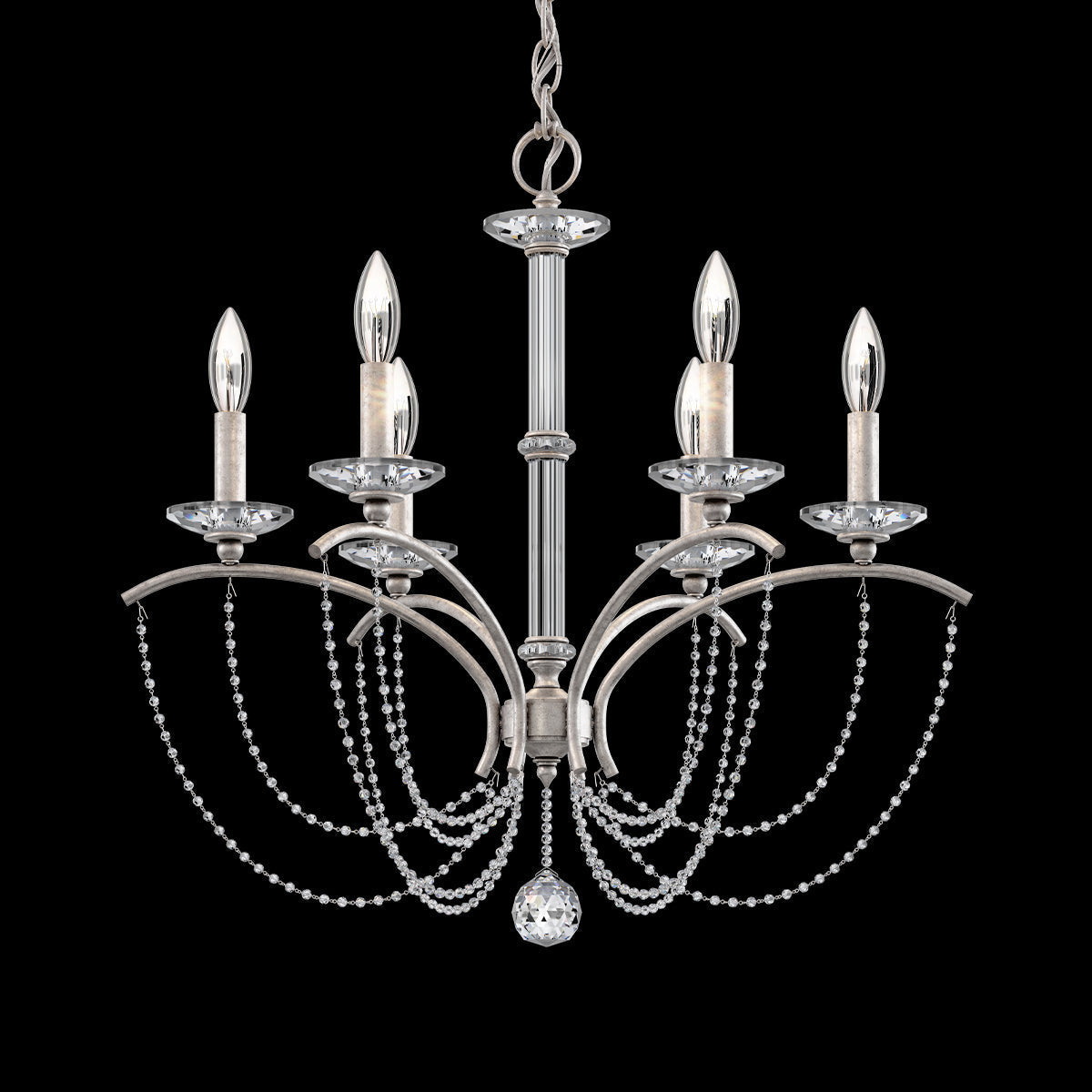 Priscilla Crystal Candlestick Chandelier 23"