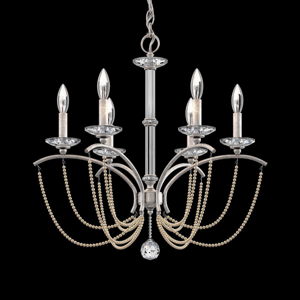 Priscilla Crystal Candlestick Chandelier 23"