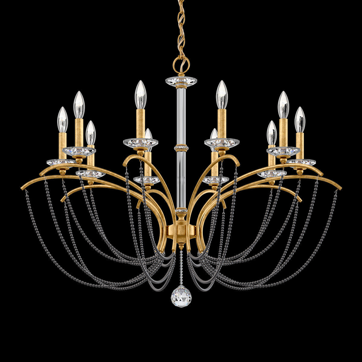 Priscilla Crystal Candlestick Chandelier 36"