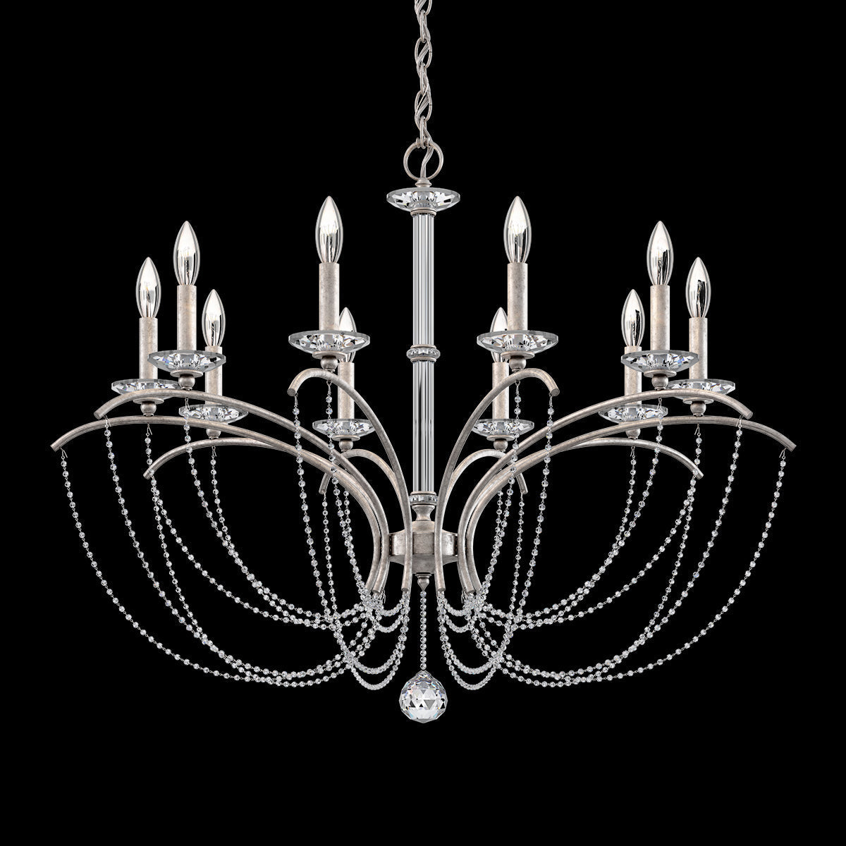 Priscilla Crystal Candlestick Chandelier 36"
