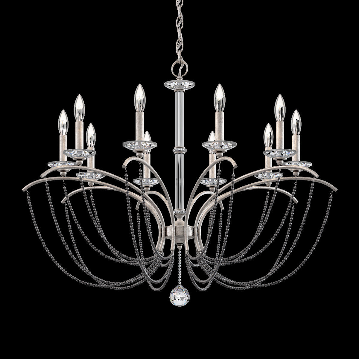 Priscilla Crystal Candlestick Chandelier 36"