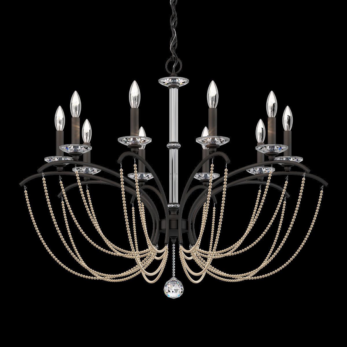 Priscilla Crystal Candlestick Chandelier 36"