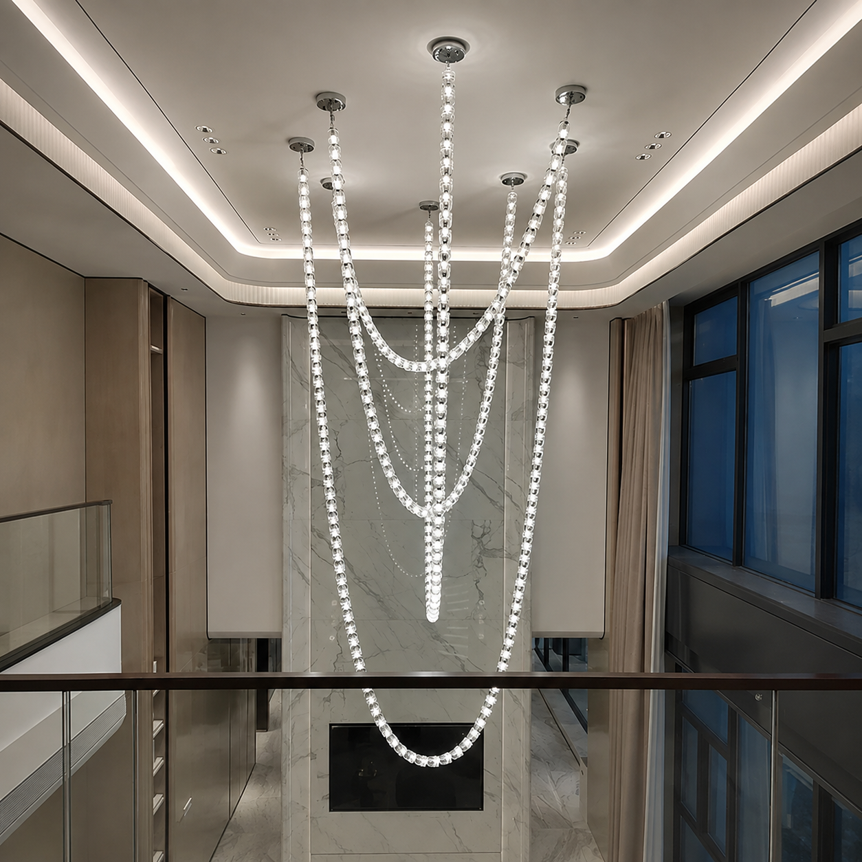 Chandelier Versailles Veil Cascading Crystal