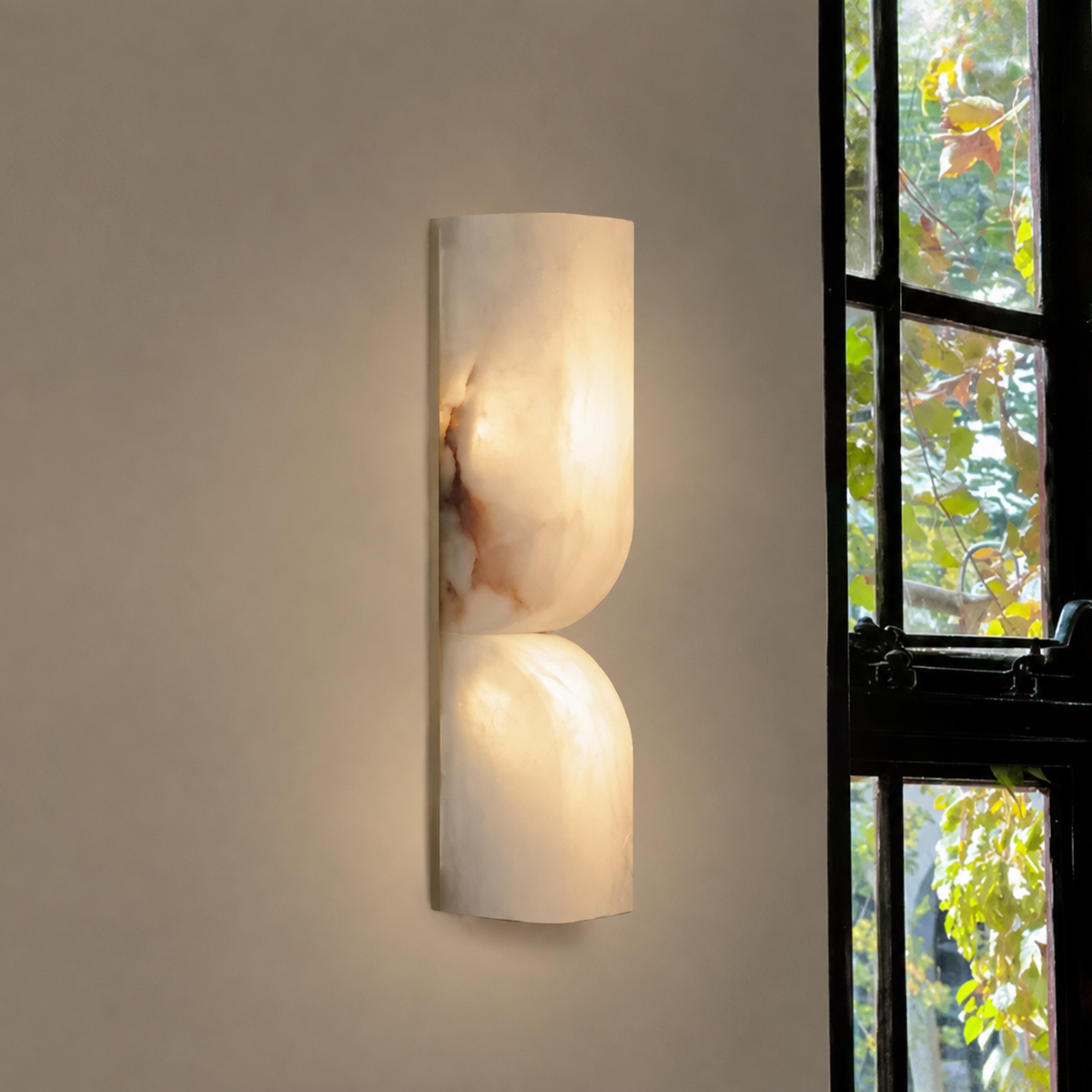 Avenor Living Room Wall Sconce Spanish Alabaster Minimalist