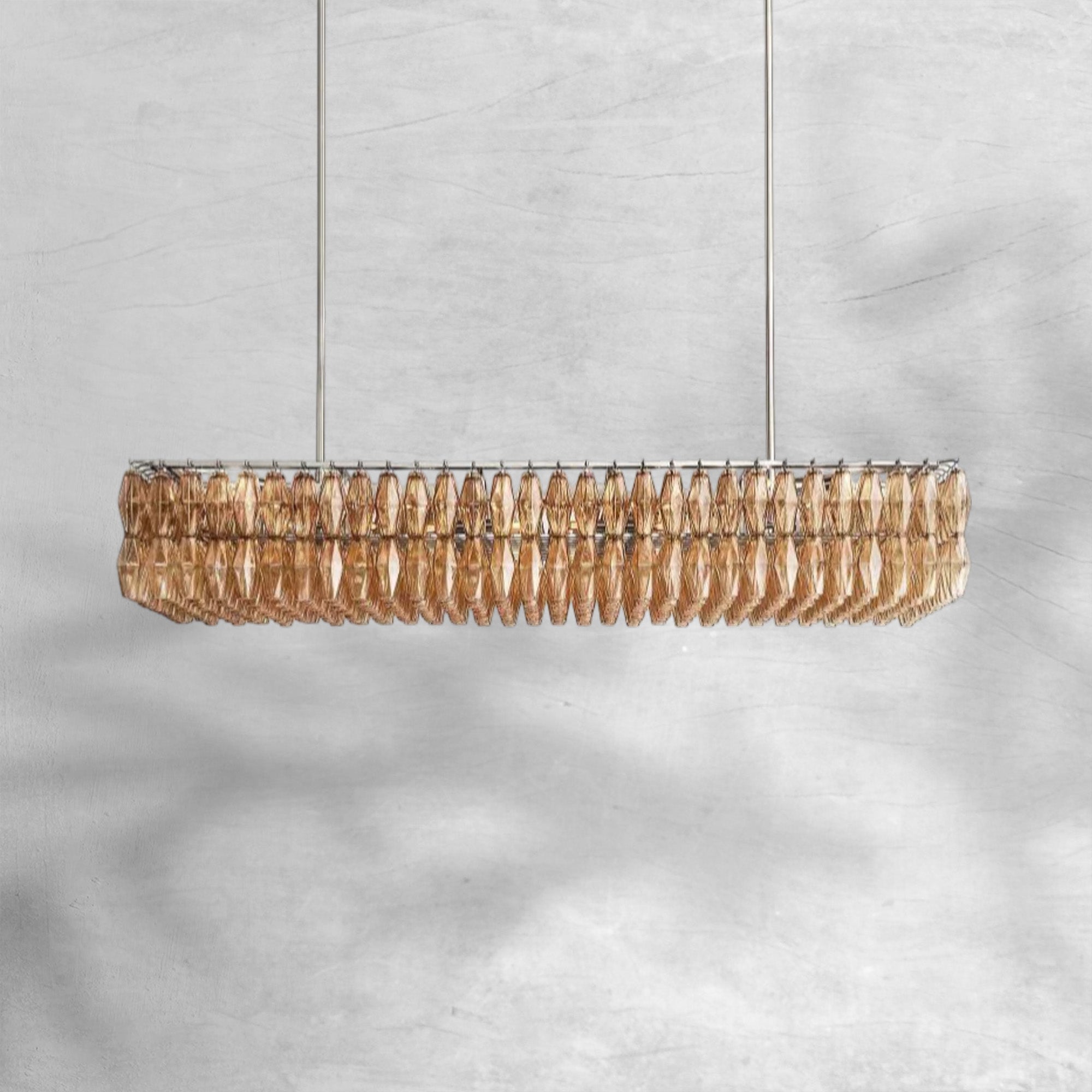 Chiarita Glass Rectangular Chandelier 54" 74''
