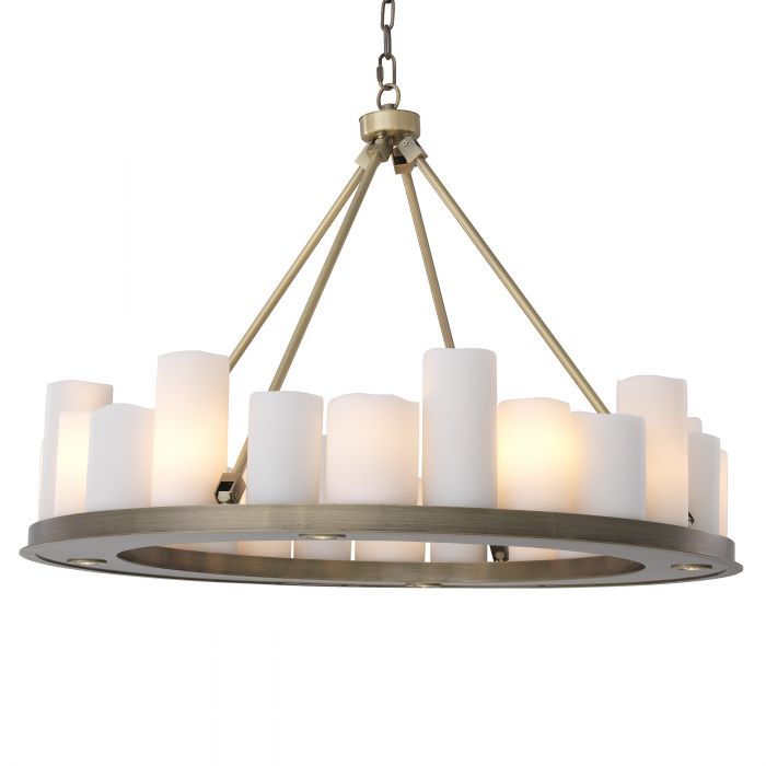 Commodore Ring Modern Chandelier - Black/Brass