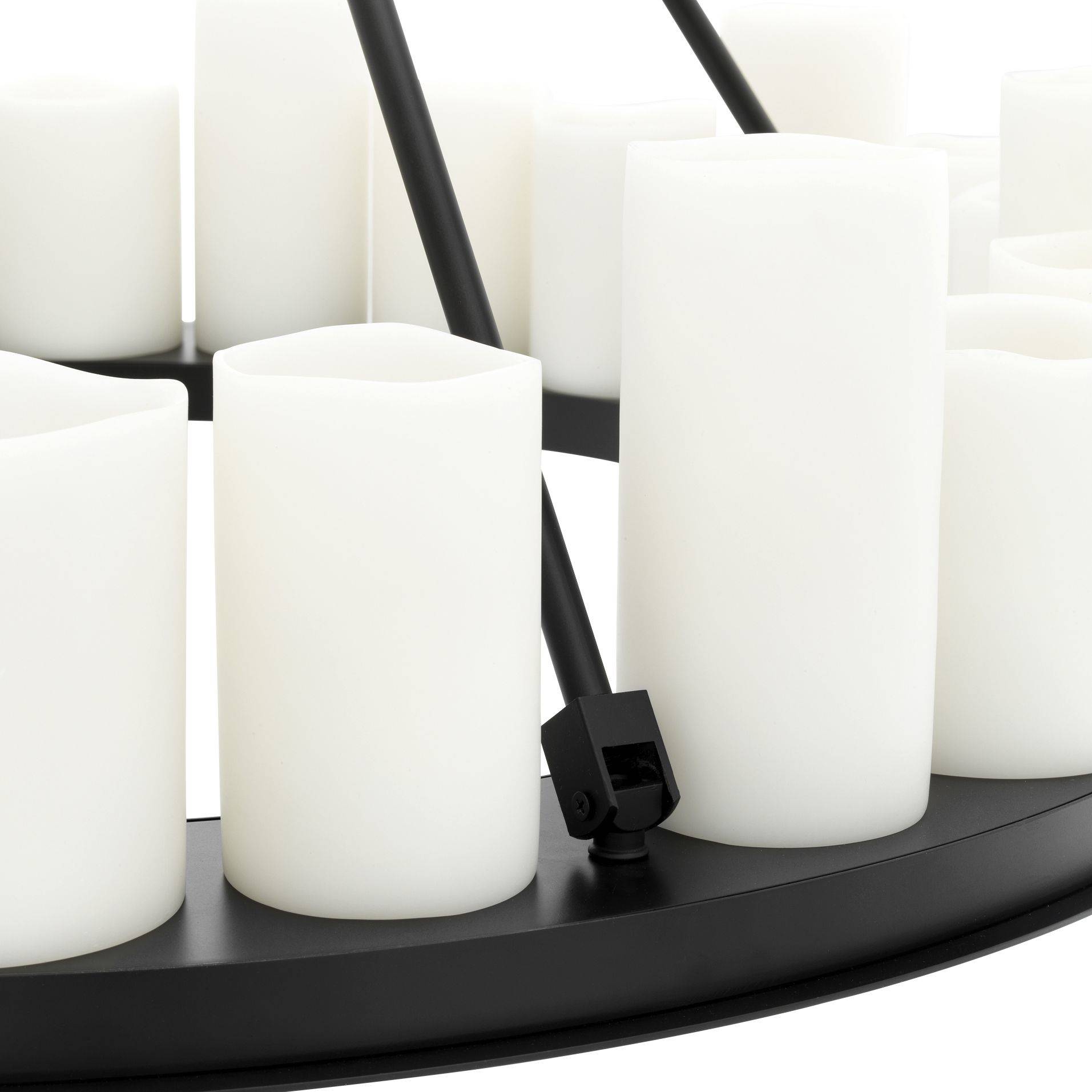 Commodore Ring Modern Chandelier - Black/Brass