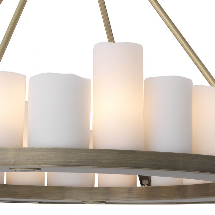 Commodore Ring Modern Chandelier - Black/Brass
