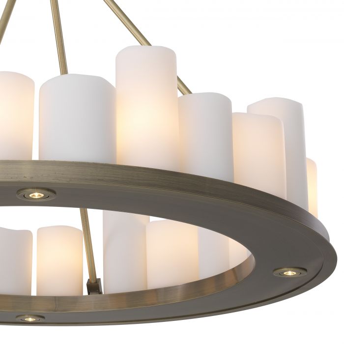 Commodore Ring Modern Chandelier - Black/Brass