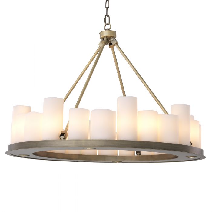 Commodore Ring Modern Chandelier - Black/Brass