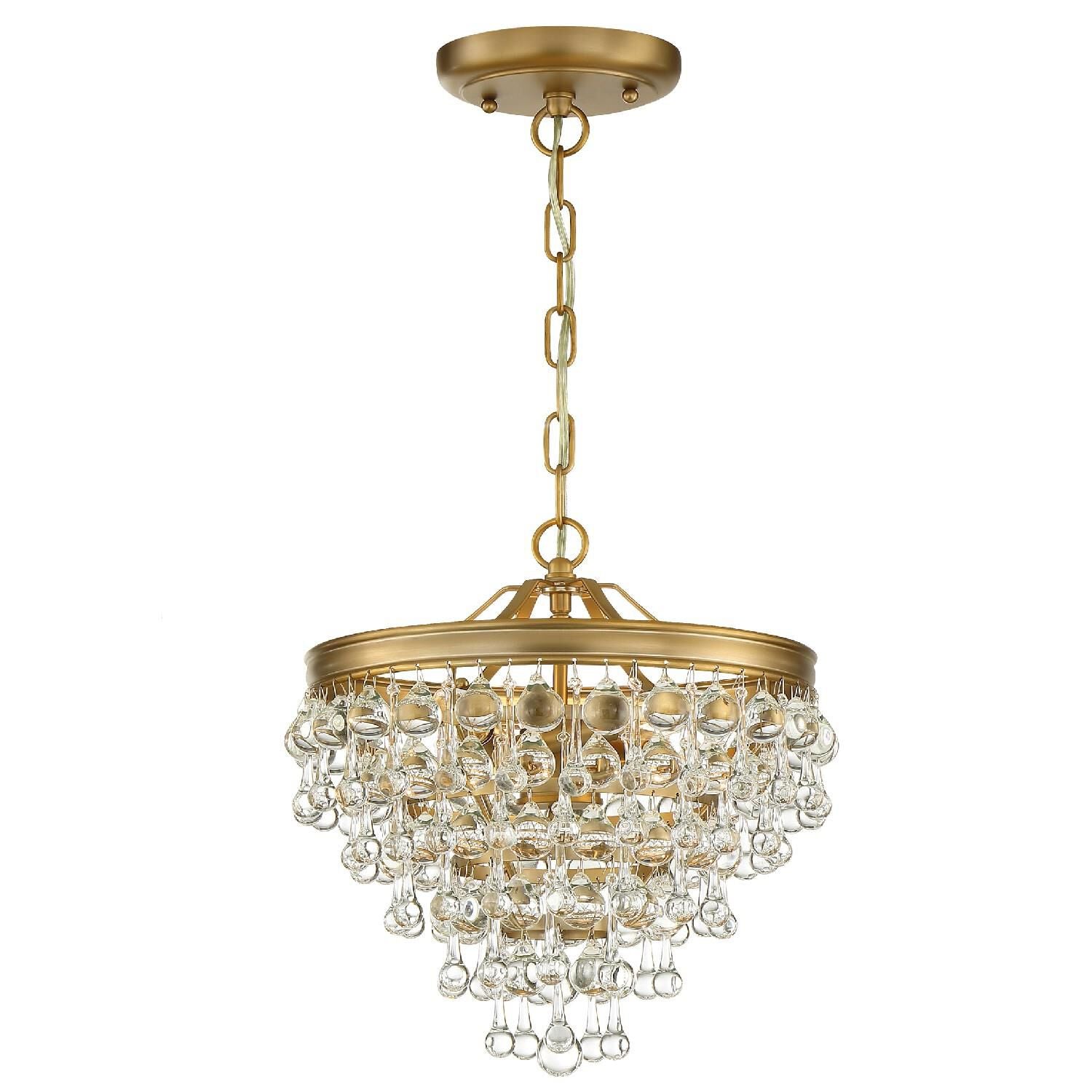 Calypso 13 Inch 3 Light Mini Chandelier by Crystorama