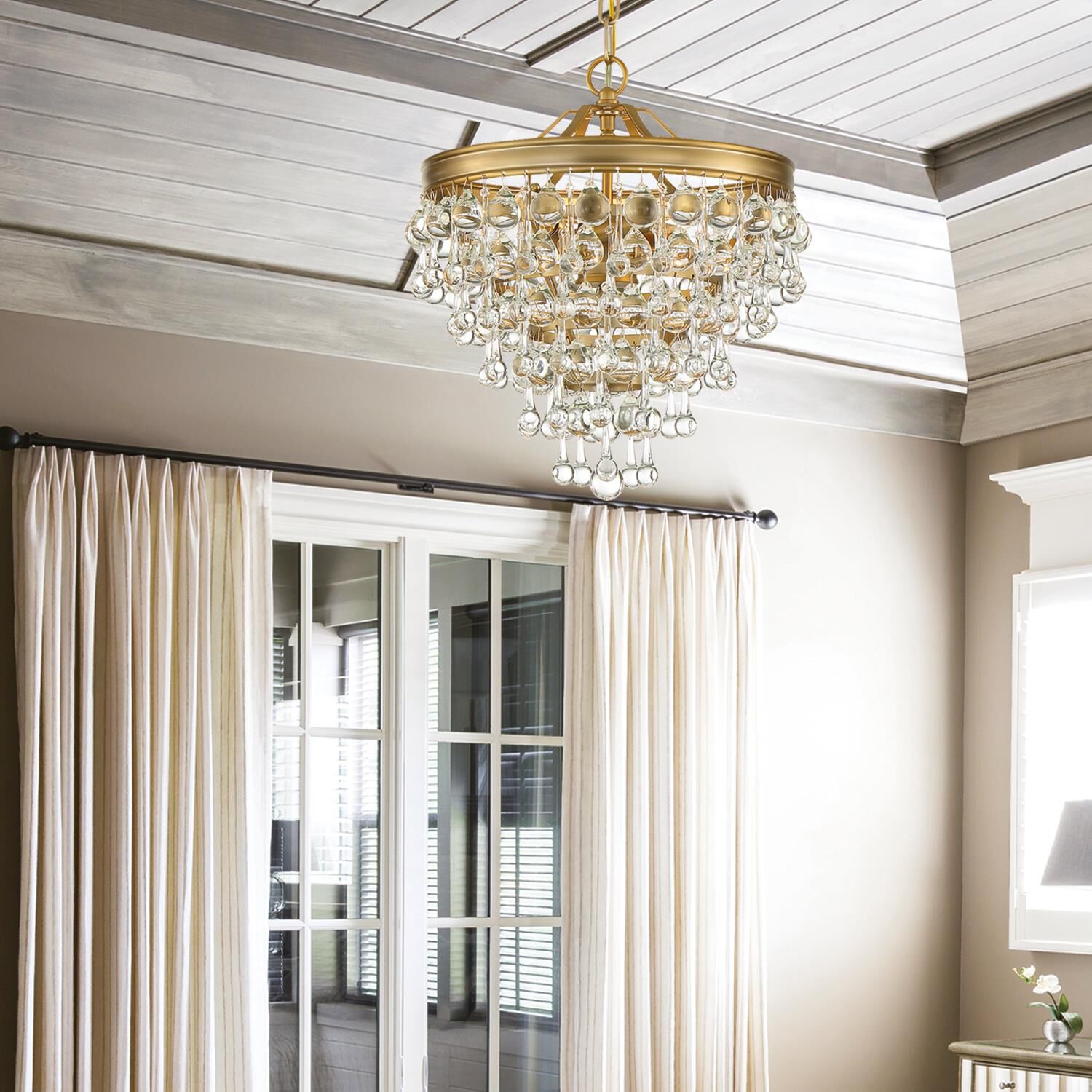 Calypso 13 Inch 3 Light Mini Chandelier by Crystorama