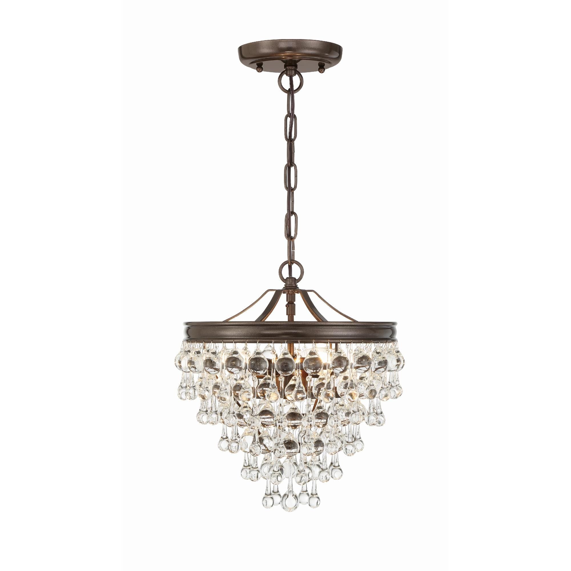 Calypso 13 Inch 3 Light Mini Chandelier by Crystorama