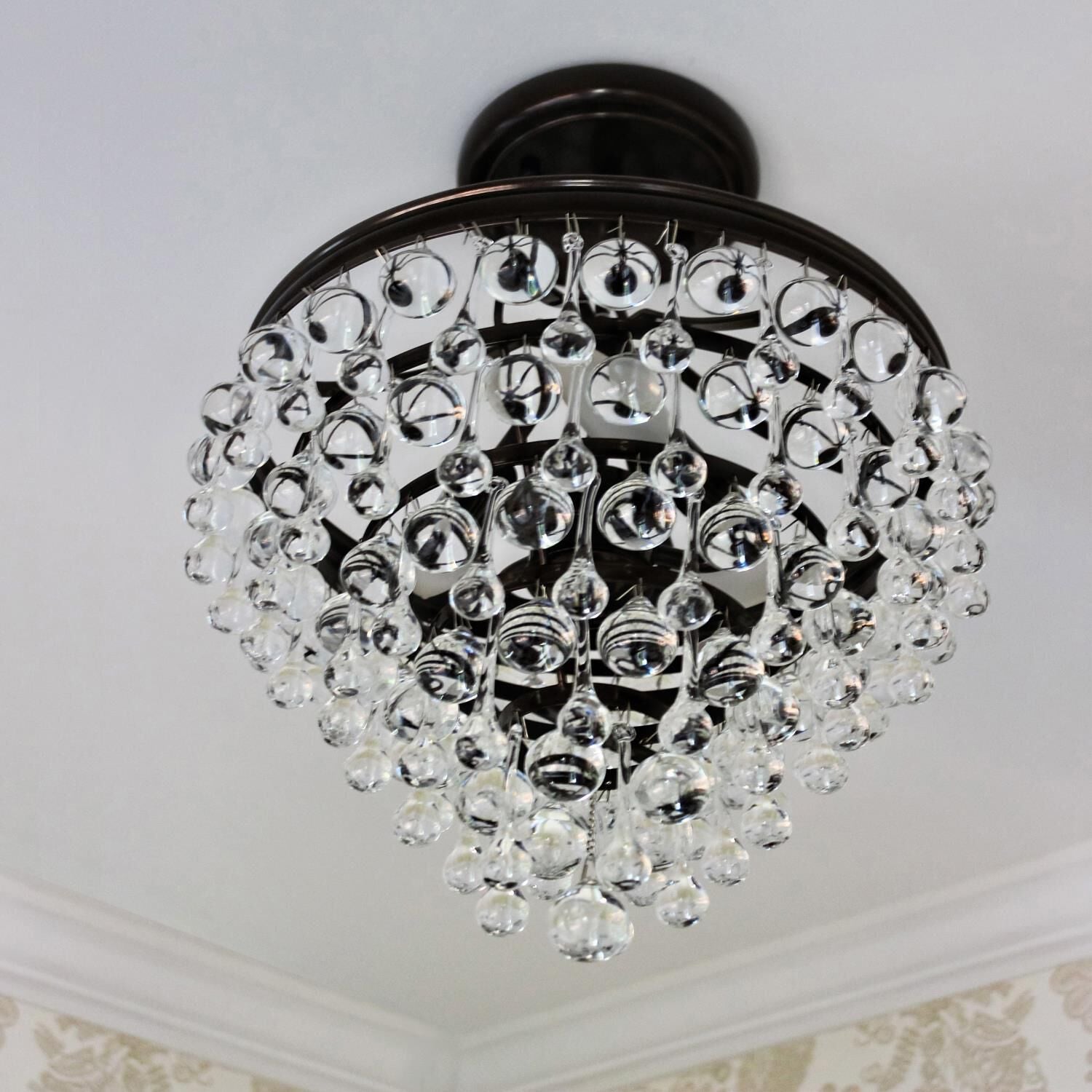 Calypso 13 Inch 3 Light Mini Chandelier by Crystorama