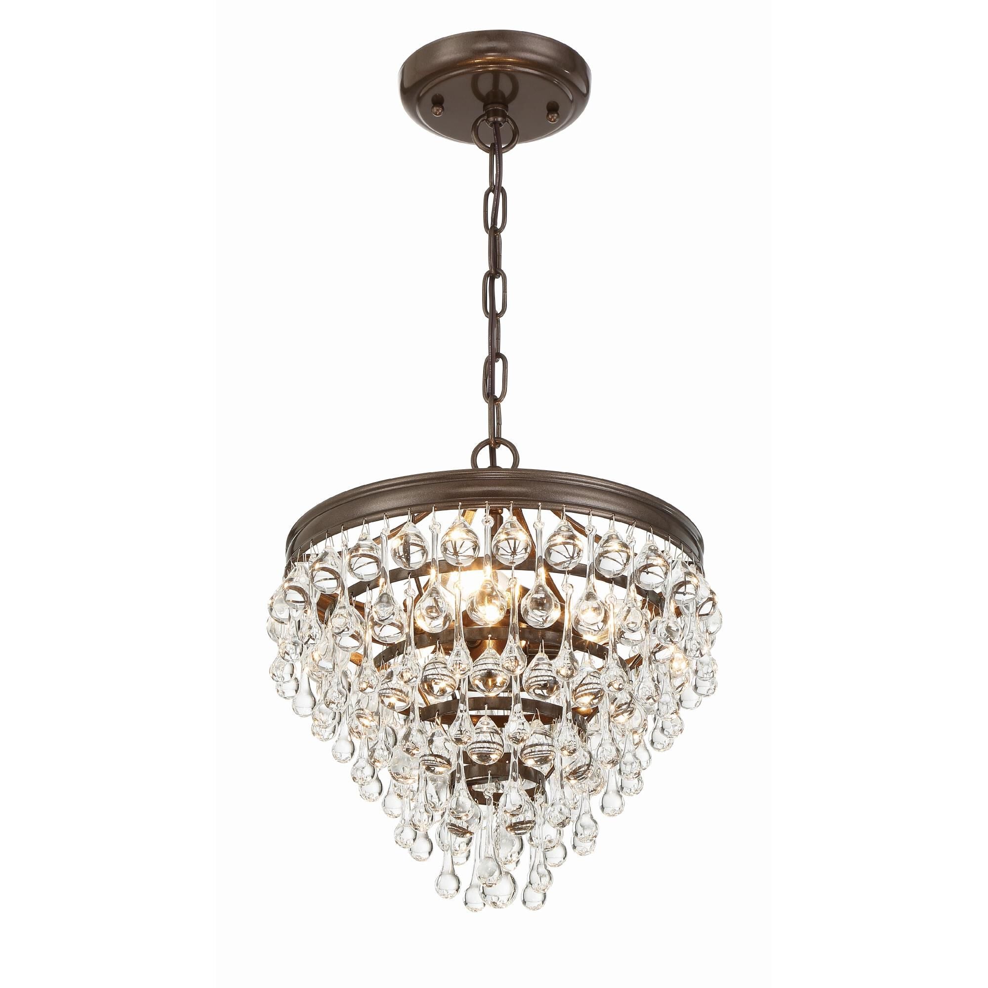 Calypso 13 Inch 3 Light Mini Chandelier by Crystorama