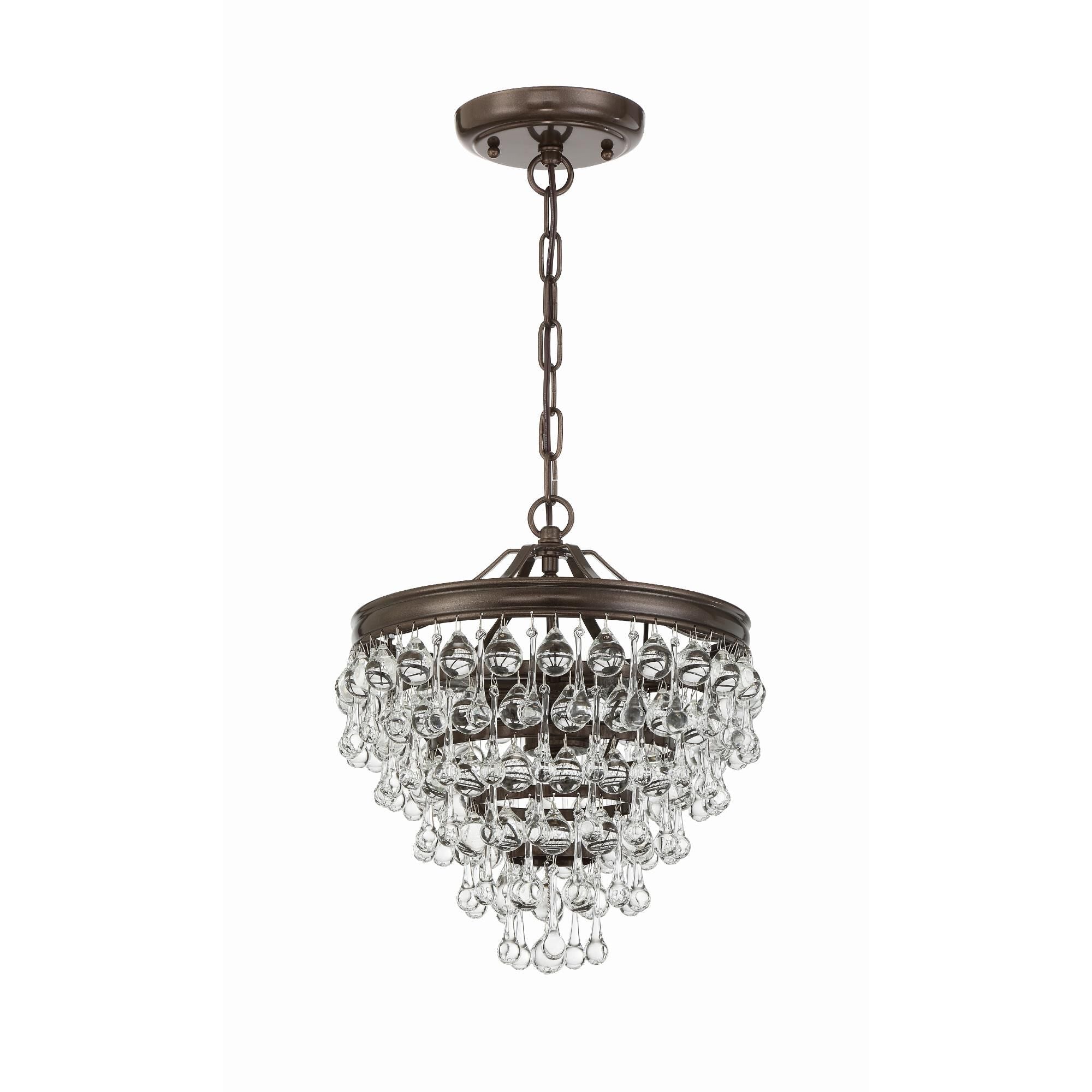 Calypso 13 Inch 3 Light Mini Chandelier by Crystorama
