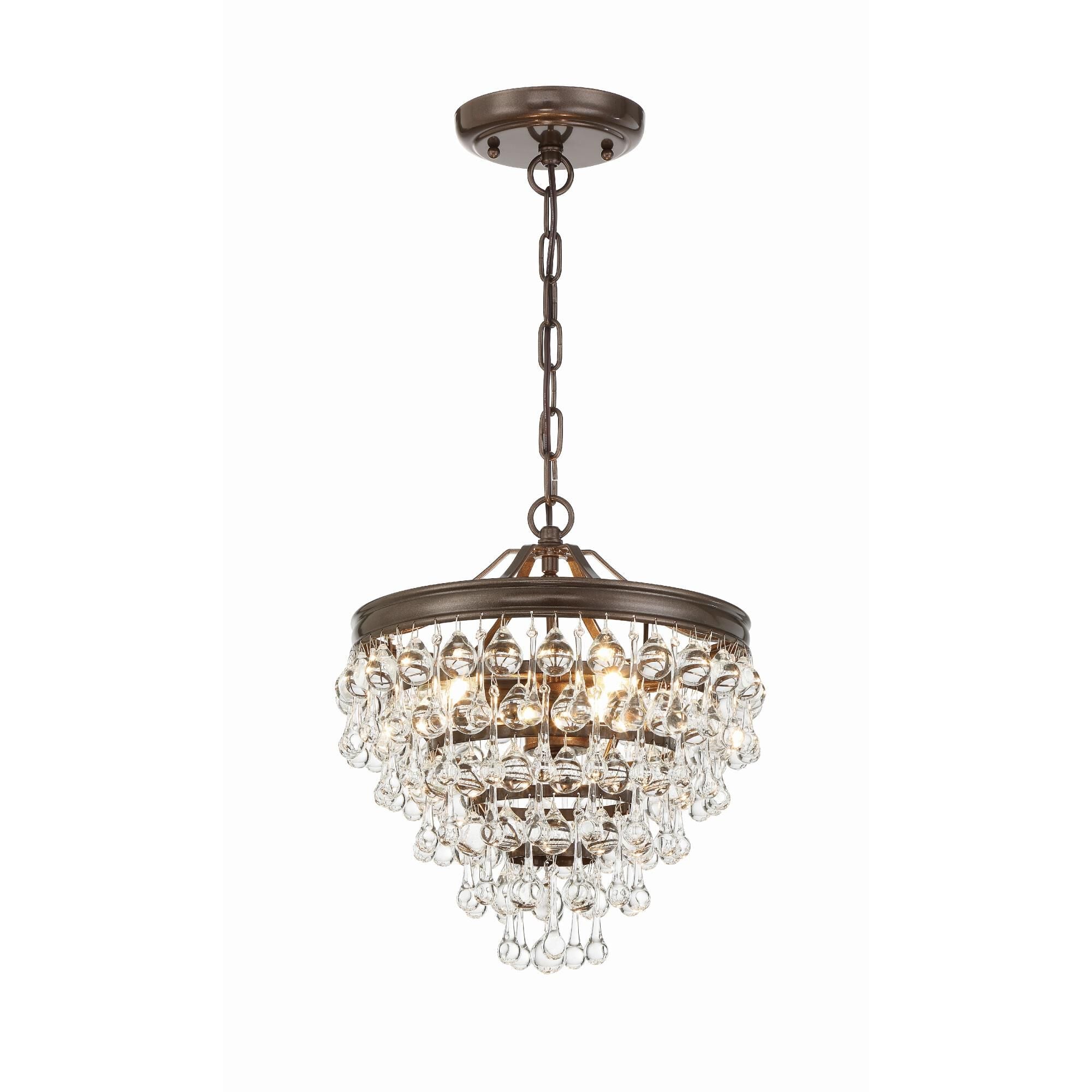 Calypso 13 Inch 3 Light Mini Chandelier by Crystorama