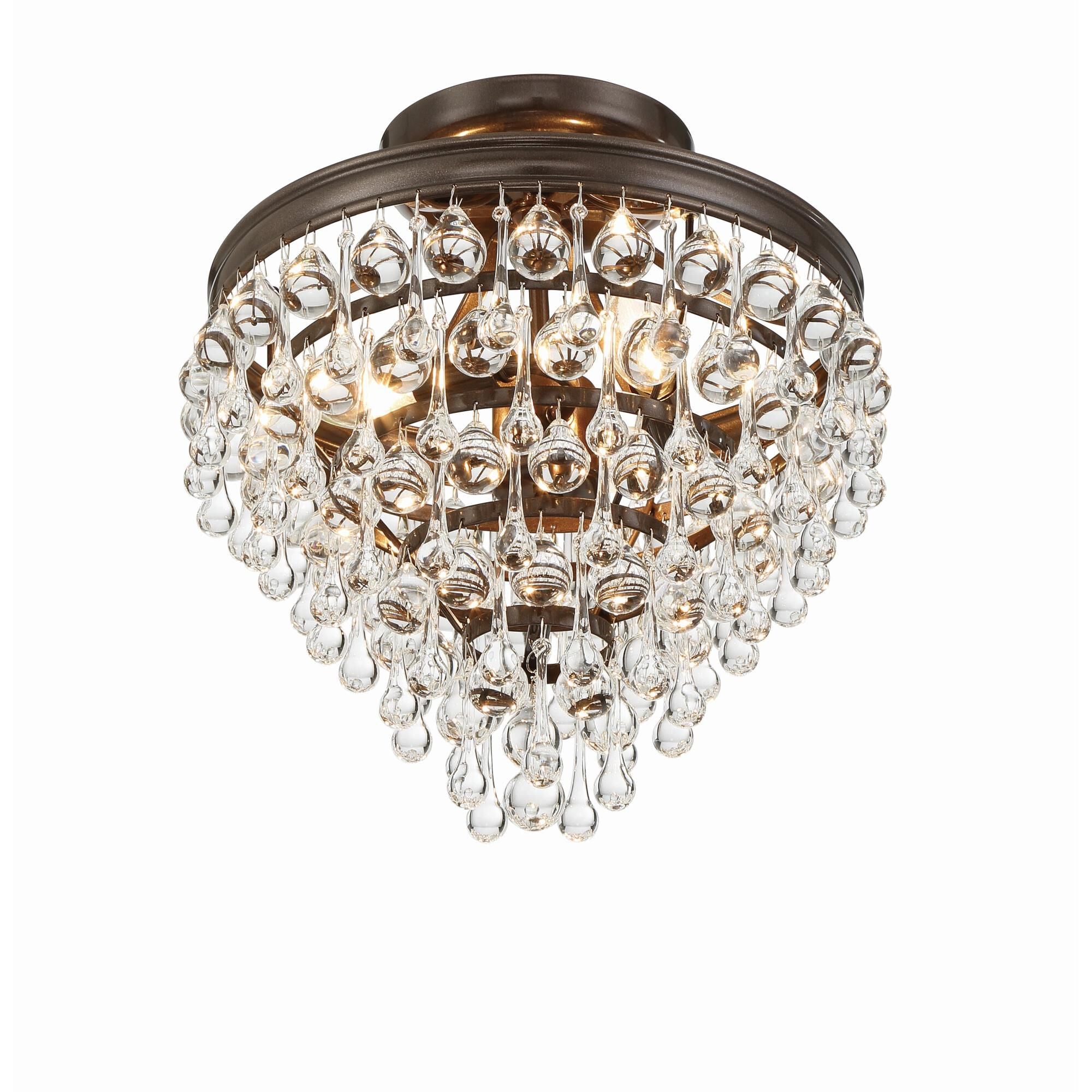 Calypso 13 Inch 3 Light Mini Chandelier by Crystorama