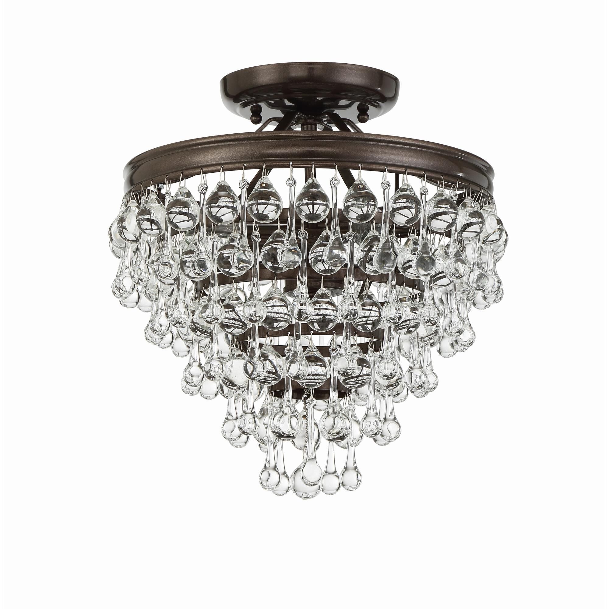 Calypso 13 Inch 3 Light Mini Chandelier by Crystorama