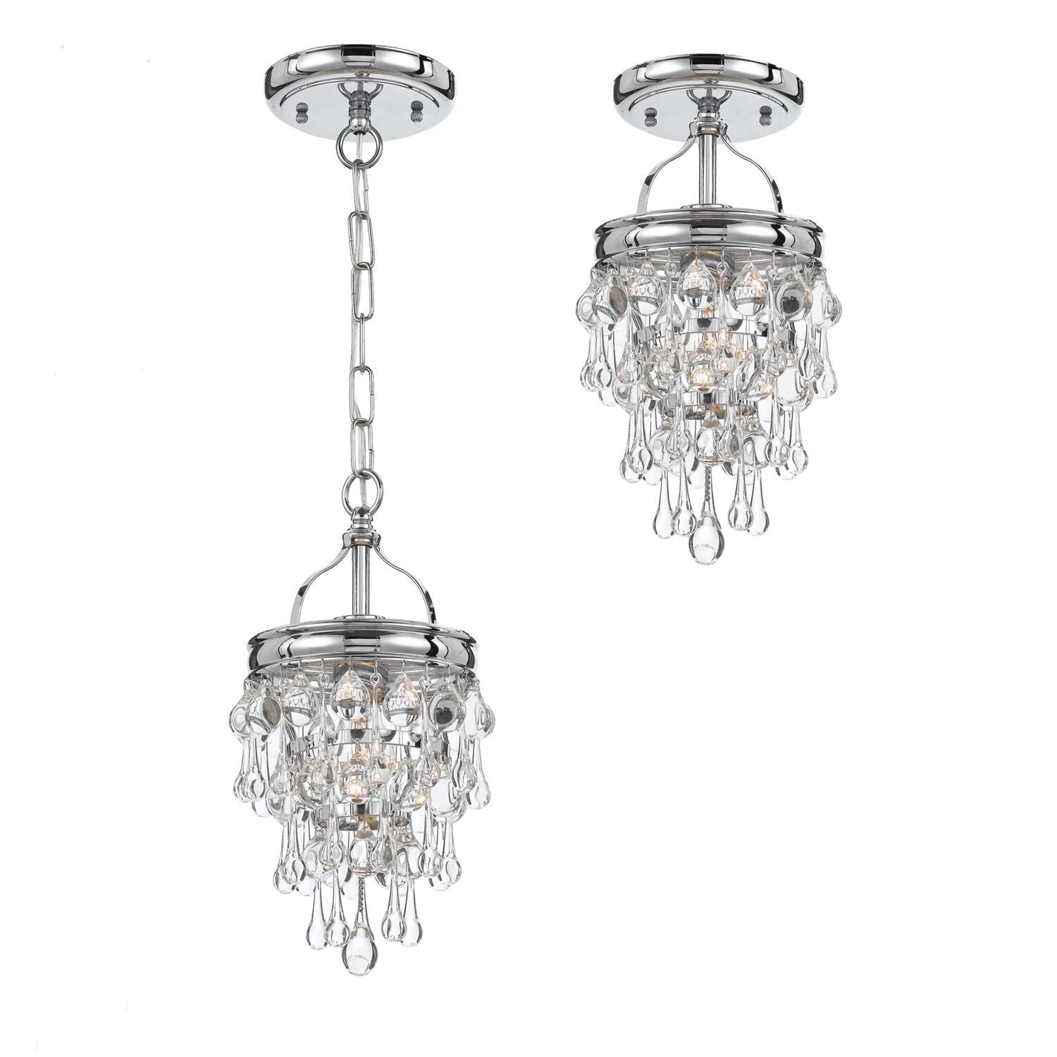 Crystorama Calypso Mini Chandelier 7 Inch - Elegant Lighting